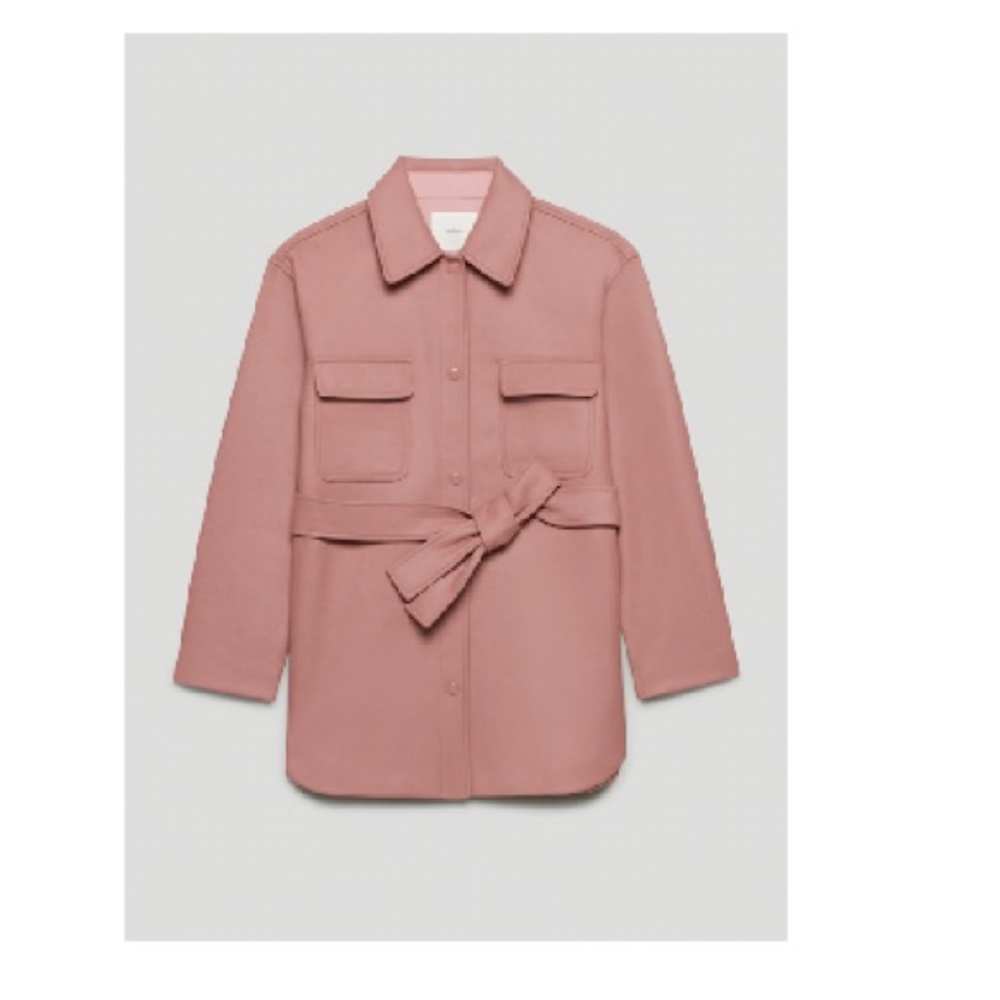 Aritzia Women's Pink Belted Jacket